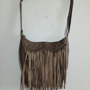 Unbranded Boho  Brown Leather Shoulder Bag